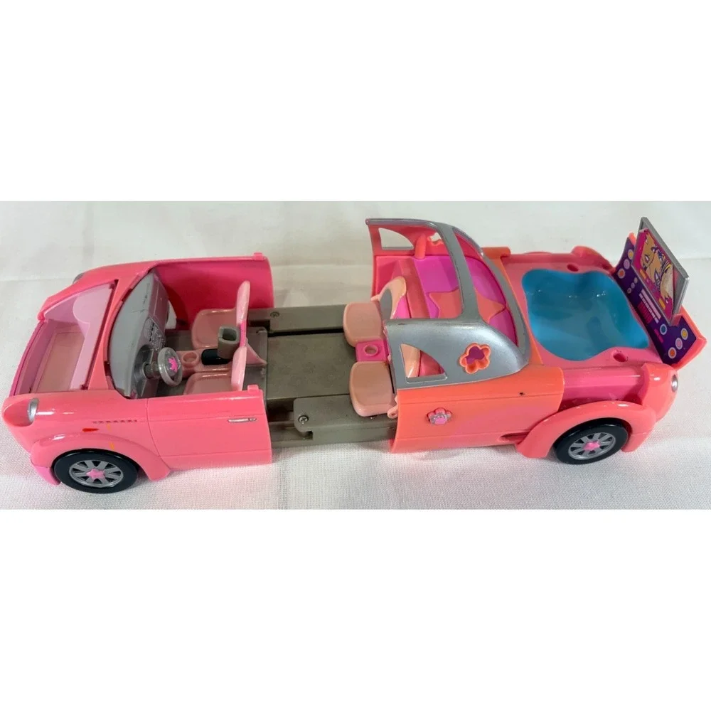 VTG Fashion‎ Polly Pocket 2002 Pink Stretch Limo Pool Car B1251 Sound Works
